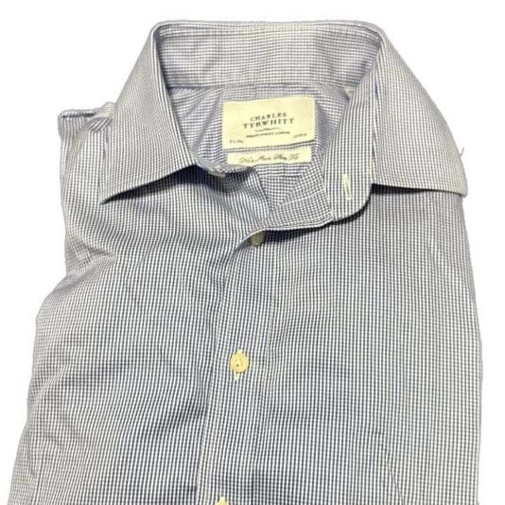 Charles Tyrwhitt Blue Check Slim Fit Dress Shirt
